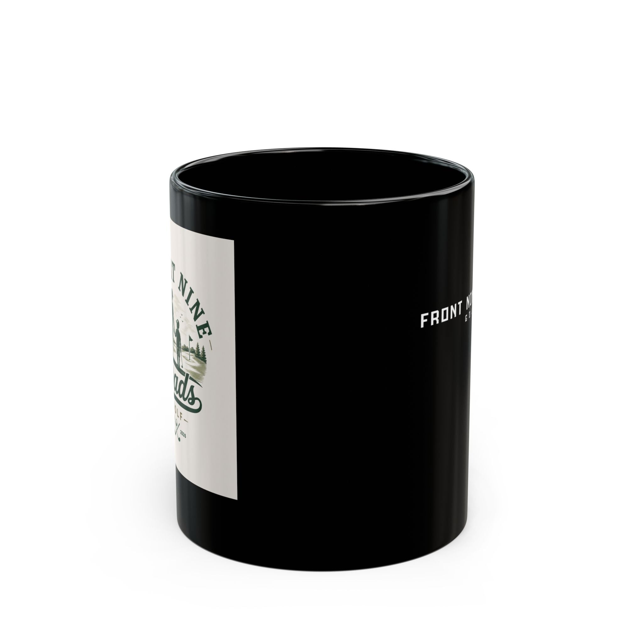Front Nine Dads Golf Black Mug — 11oz & 15oz Ceramic Coffee Cup